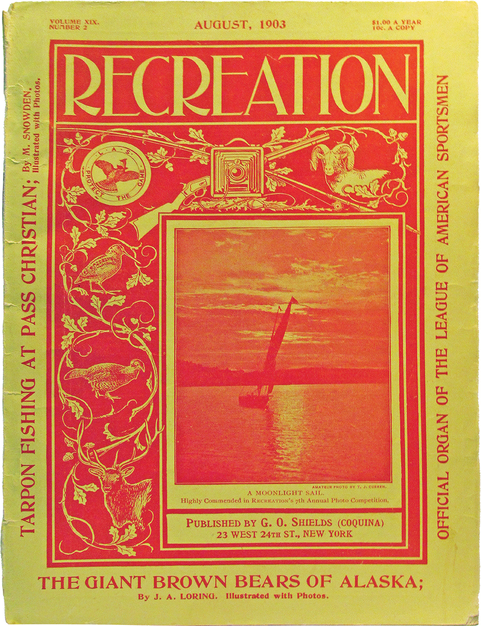 Typical of Recreation cover under G.O. Shields editorship – this one dated August, 1903.